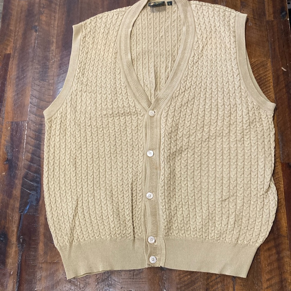 Bobby Jones cableknit sweater vest L